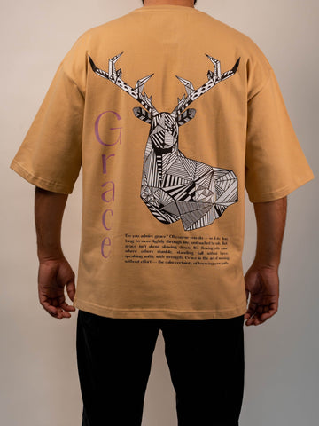 Grace Premium Designer 240 GSM T-Shirt, Rich Beige – The Garlic - The Garlic