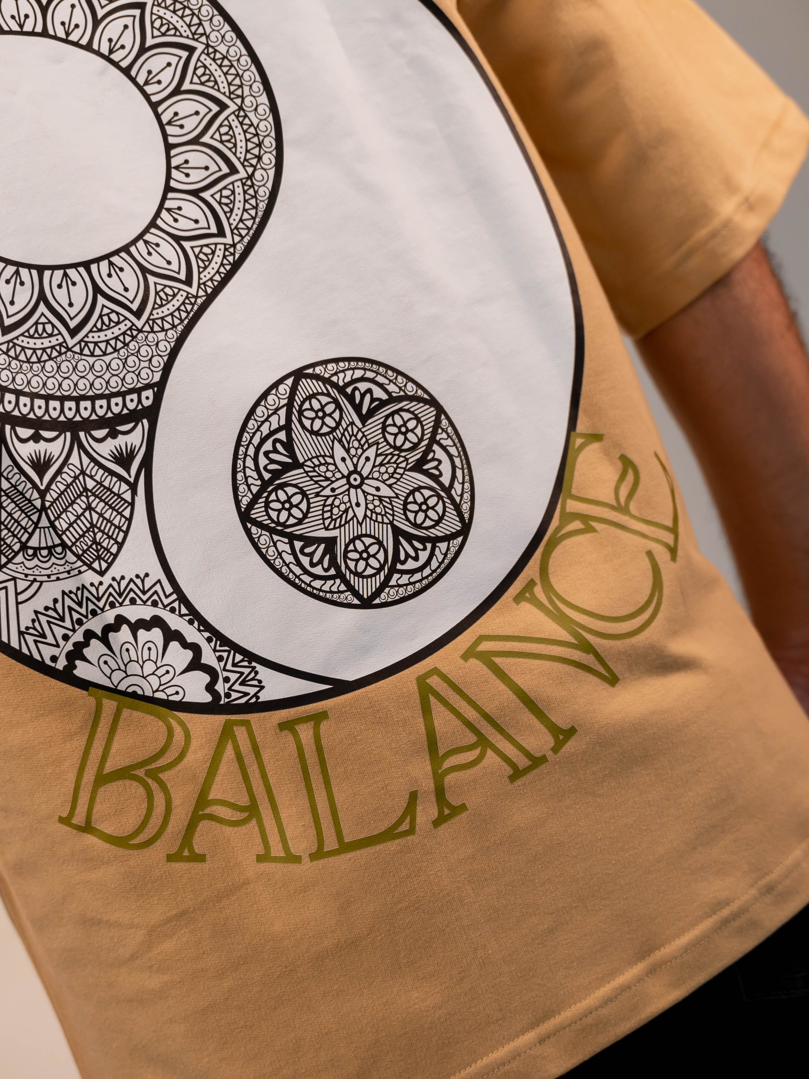 Balance Premium Designer 240 GSM T-Shirt, Rich Beige - The Garlic - The Garlic