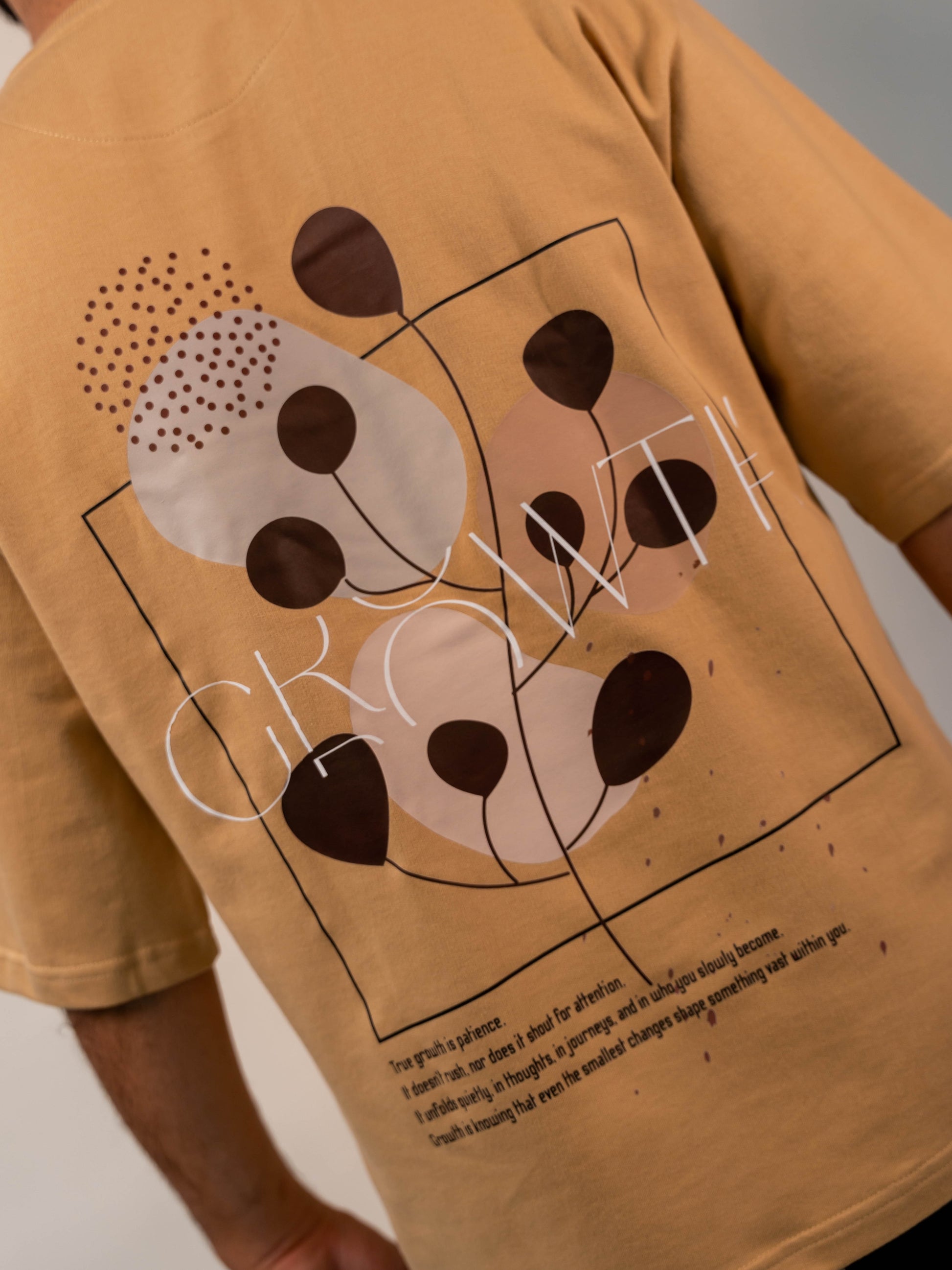 Growth Premium Designer 240 GSM T-Shirt, Rich Beige - The Garlic - The Garlic
