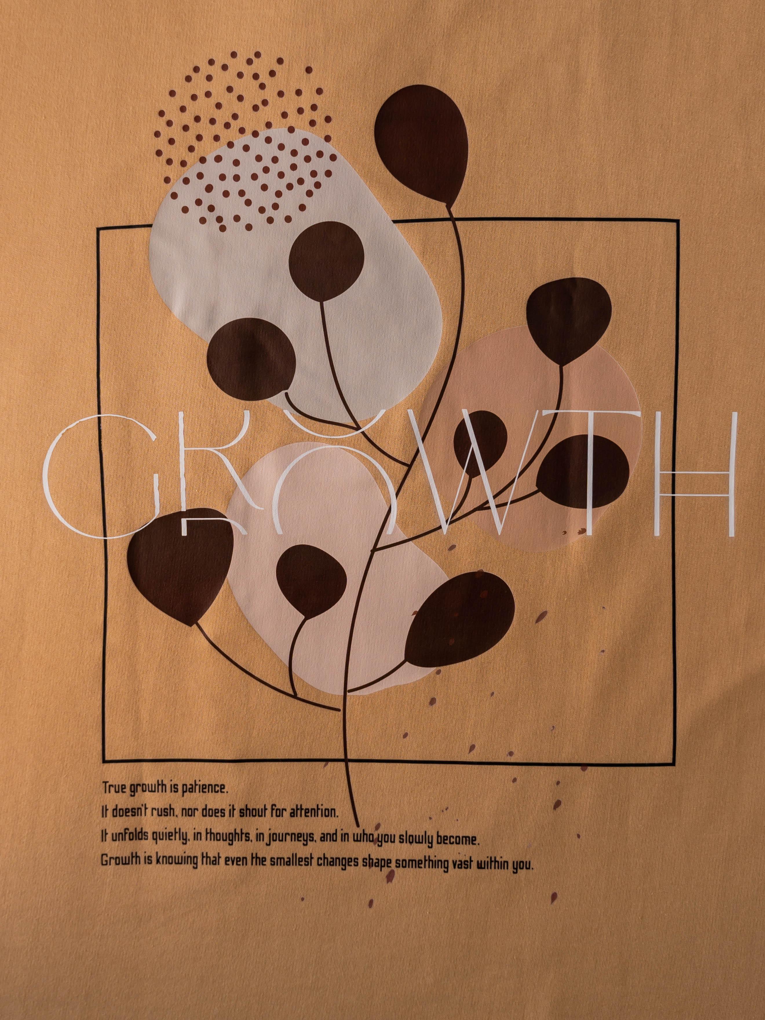 Growth Premium Designer 240 GSM T-Shirt, Rich Beige - The Garlic - The Garlic