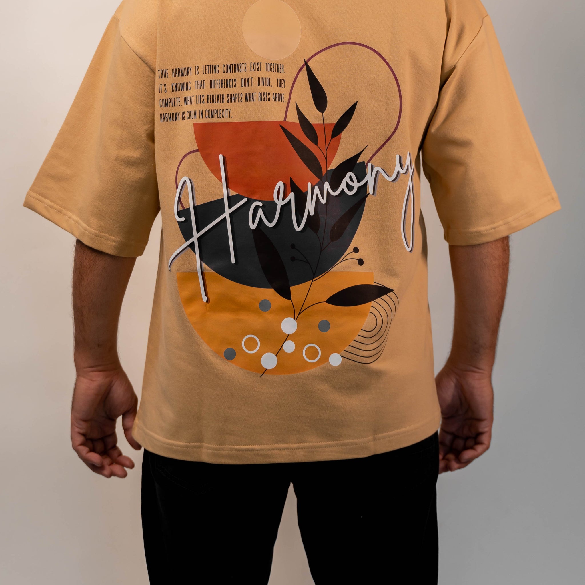 Harmony Premium Designer 240 GSM T-Shirt, Rich Beige - The Garlic - The Garlic