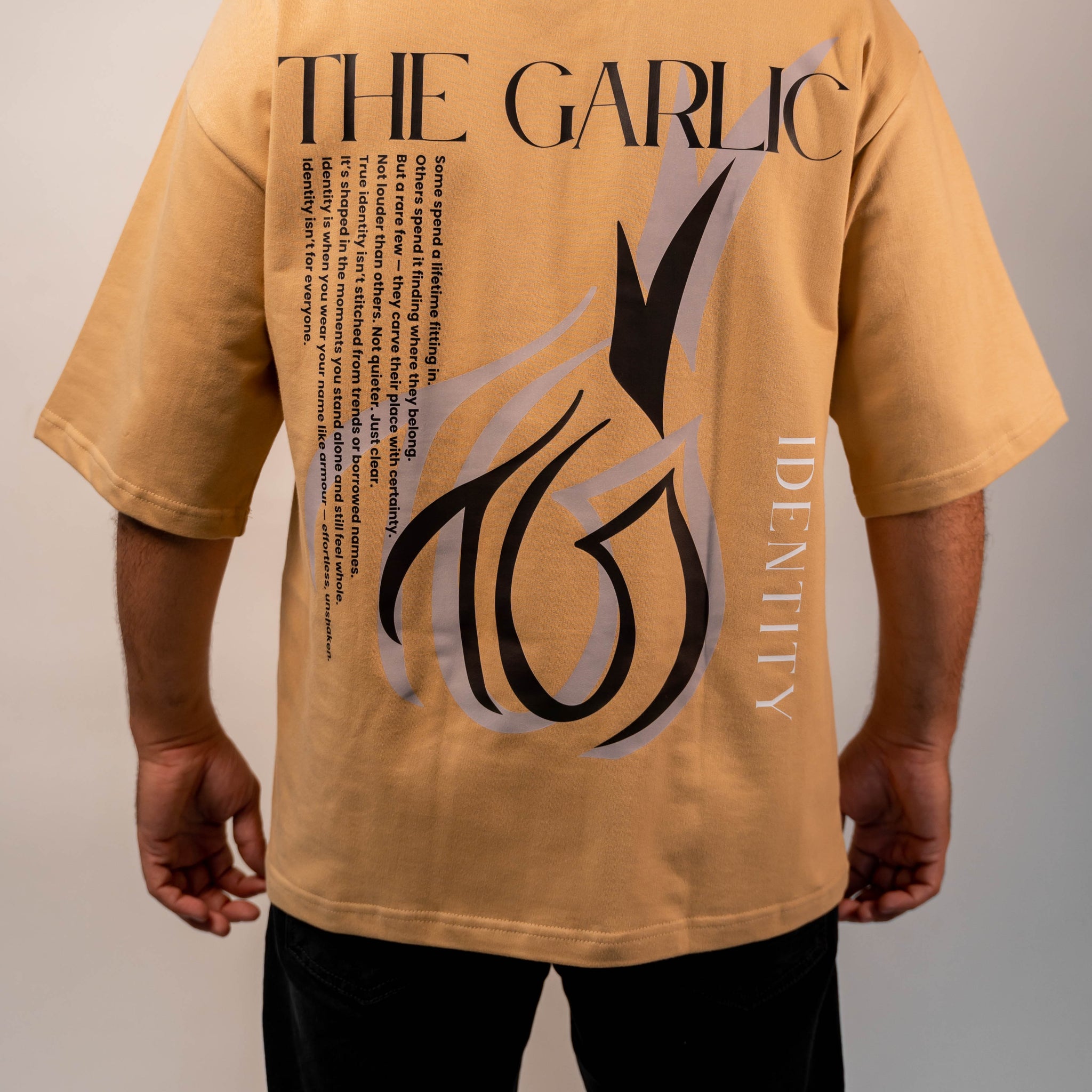 Identity Premium Signature 240 GSM T-Shirt, Rich Beige - The Garlic - The Garlic