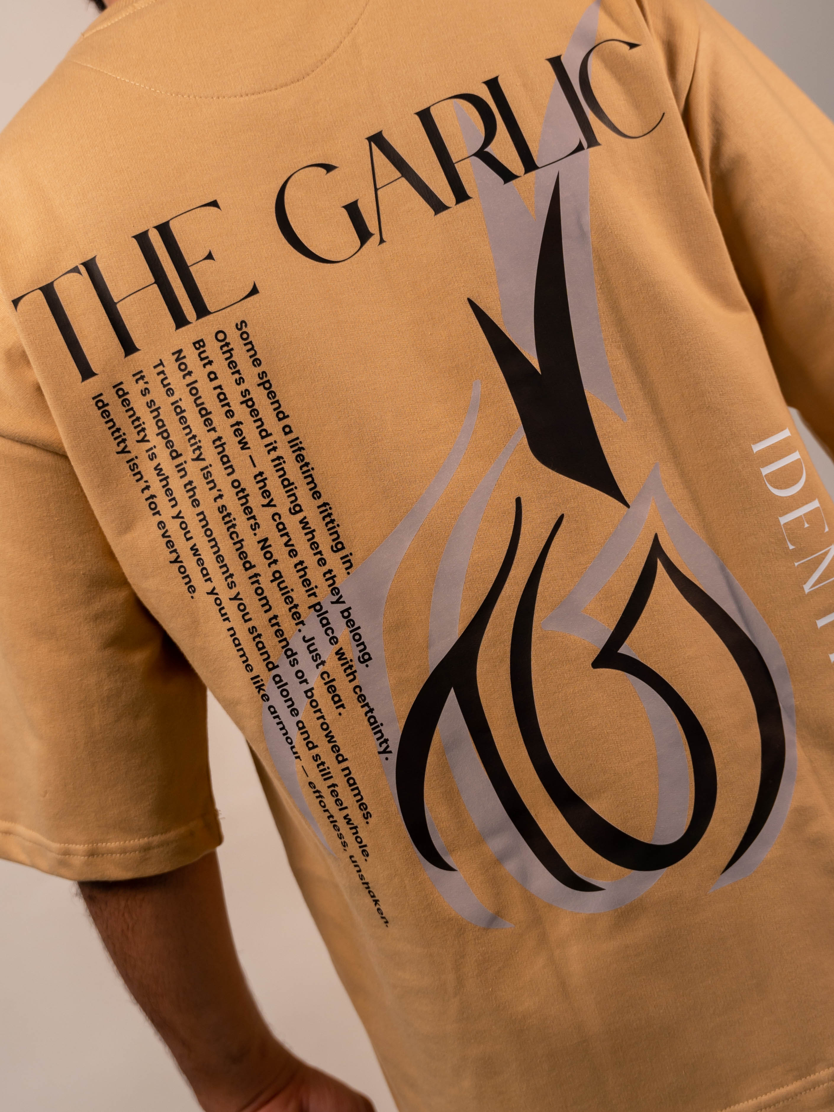 Identity Premium Signature 240 GSM T-Shirt, Rich Beige - The Garlic - The Garlic