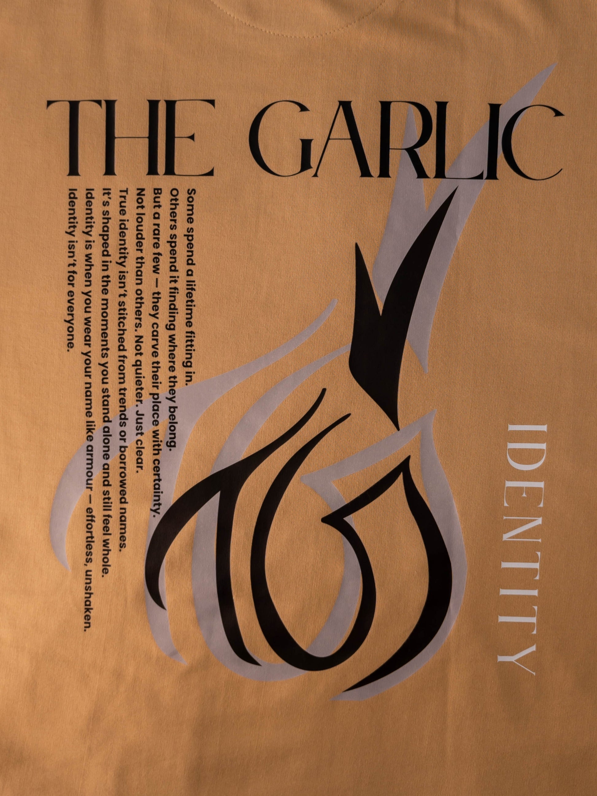 Identity Premium Signature 240 GSM T-Shirt, Rich Beige - The Garlic - The Garlic