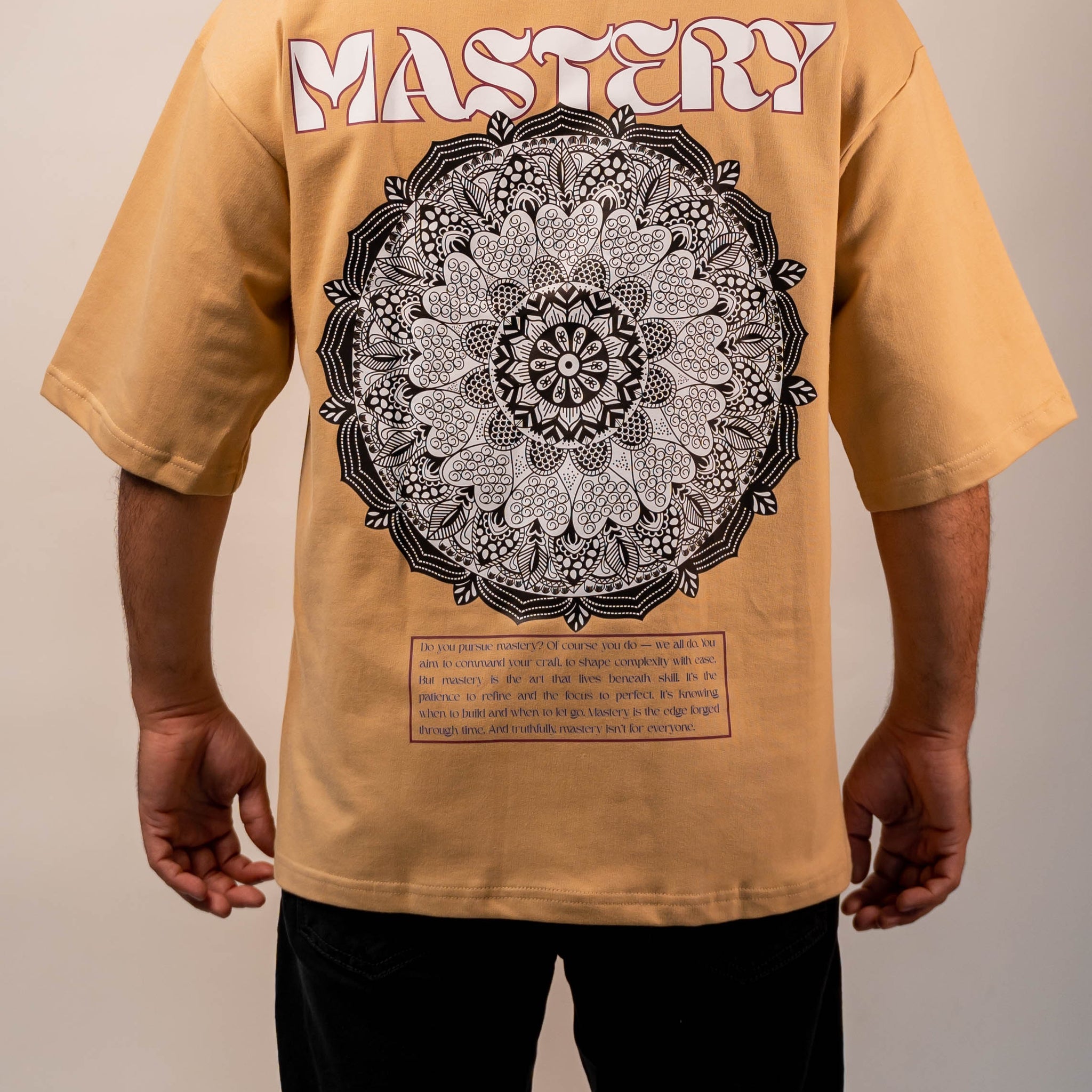 Mastery Premium Designer 240 GSM T-Shirt, Rich Beige - The Garlic - The Garlic