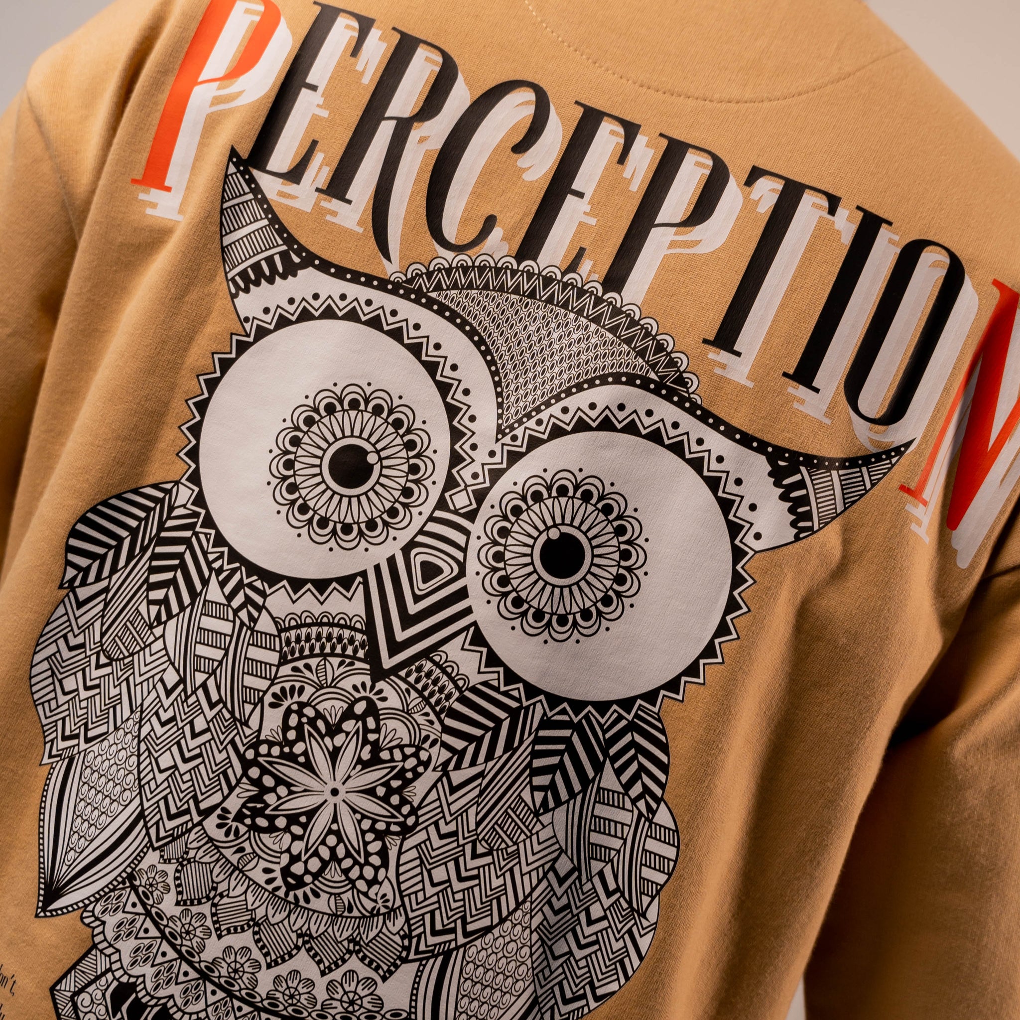 Perception Premium Designer 240 GSM T-Shirt, Rich Beige - The Garlic - The Garlic