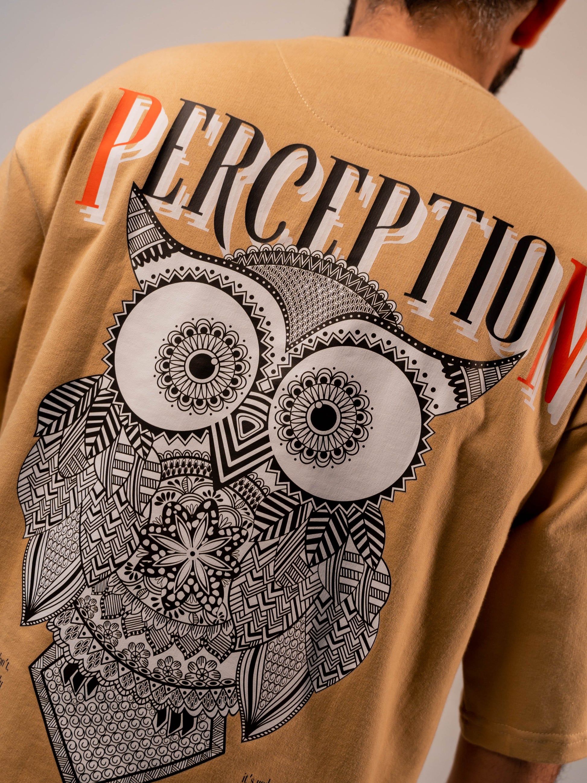 Perception Premium Designer 240 GSM T-Shirt, Rich Beige - The Garlic - The Garlic