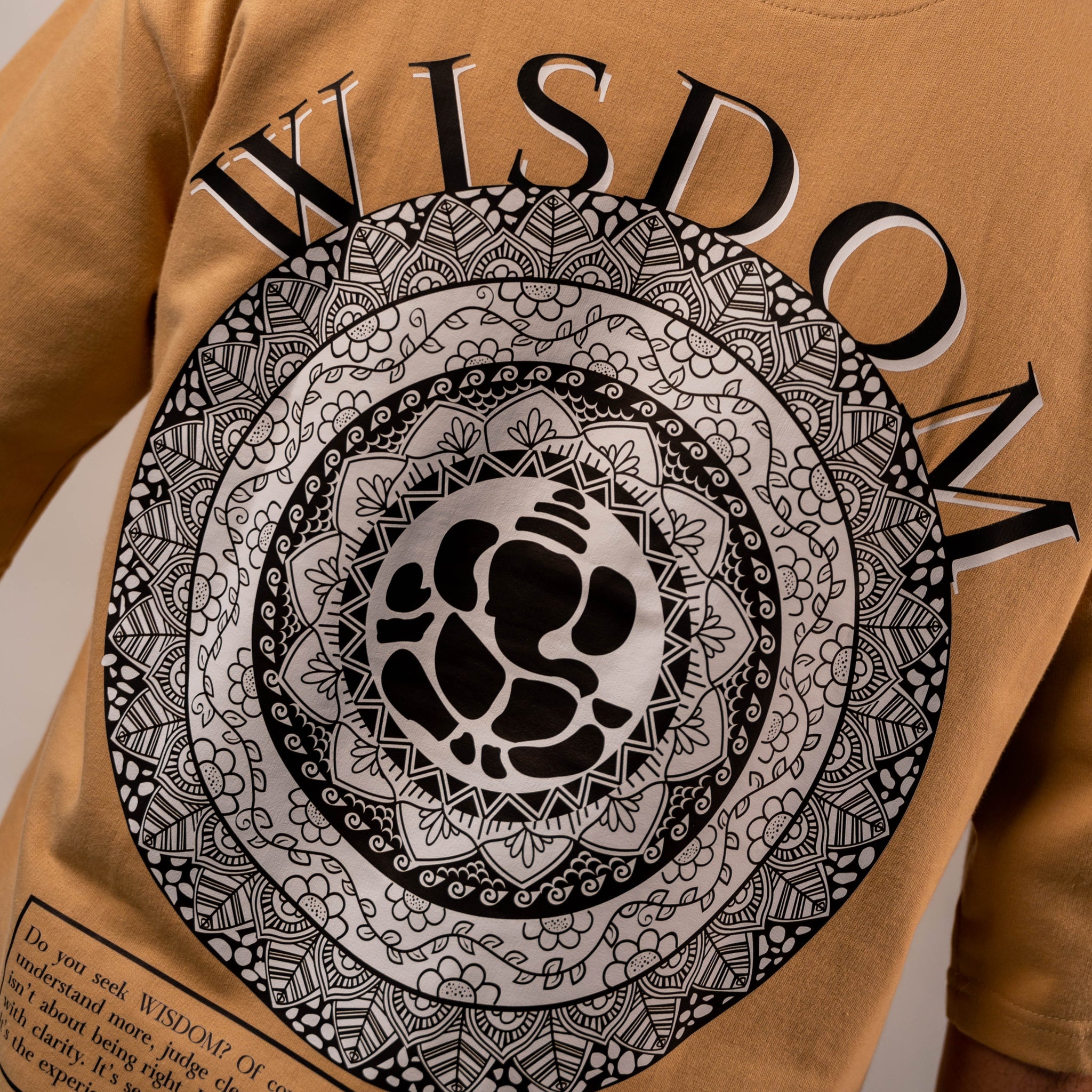 Wisdom Premium Designer 240 GSM T-Shirt, Rich Beige - The Garlic - The Garlic