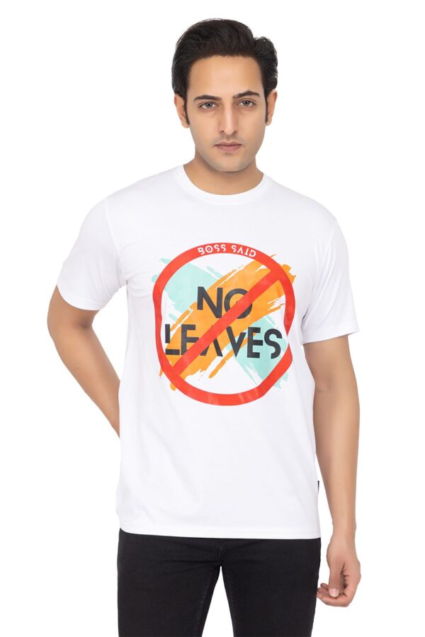 No Leaves Corporate Printed T-Shirt