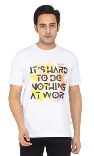 Nothing at Work Corporate Printed T-Shirt